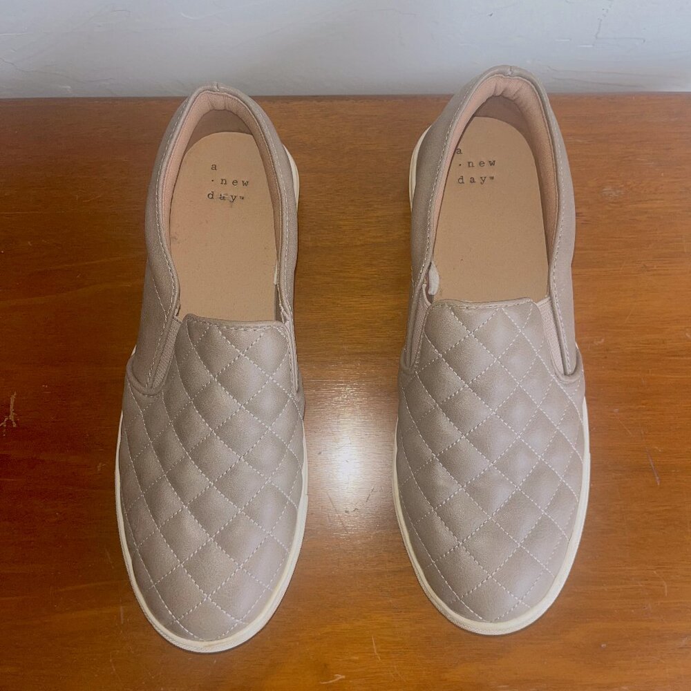 Faux Leather Slip-On Sneakers